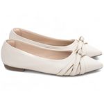 Sapatilha Feminina Bico Fino Off White