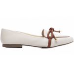 Mocassim Feminino Rasteiro Off White