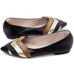 Sapatilha Mocassim Feminino Bico Fino Preto