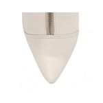 Bota Bico Fino Cano Médio Off White