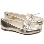 Mocassim Feminino Rasteiro Ouro Light