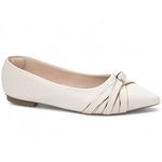 Sapatilha Feminina Bico Fino Off White