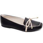 Mocassim Feminino Rasteiro Preto