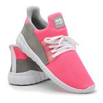 Tênis Caminhada Feminino Confortável Pink 15002