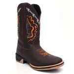 Bota Masculina Country Bordada Johnny Cash Solado Ecco Borracha 