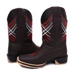 Bota Masculina Country Bordada Johnny Cash Solado Ecco Borracha