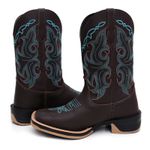 Bota Masculina Country Bordada Johnny Cash Solado Ecco Borracha