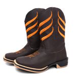 Bota Masculina Country Bordada Johnny Cash Solado Ecco Borracha 