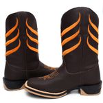 Bota Masculina Country Bordada Johnny Cash Solado Ecco Borracha 