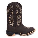 Bota Feminina Country Bordada Natasha Flores Solado Ecco Borracha