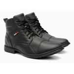 Bota Coturno Masculino Couro Solado Borracha Ecco 