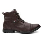 Bota Coturno Masculino Couro Solado Borracha Ecco 