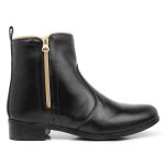 Bota Feminina Slod Cano Medio Com Ziper Lateral Solado Borracha
