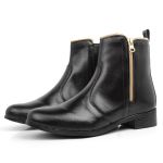 Bota Feminina Slod Cano Medio Com Ziper Lateral Solado Borracha