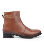 Bota Feminina Pank low Sintetico Cano Curto Com Fivela Lateral 