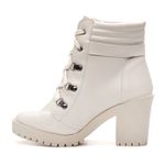 Bota Feminina Larissa Sintetico Ecologico Off White 