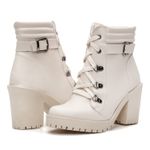 Bota Feminina Larissa Sintetico Ecologico Off White 
