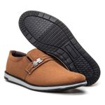 Sapato Masculino Camurça Suave Fivela Ajustável Forro Respirável Solado PVC