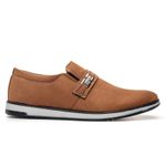 Sapato Masculino Camurça Suave Fivela Ajustável Forro Respirável Solado PVC