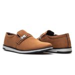 Sapato Masculino Camurça Suave Fivela Ajustável Forro Respirável Solado PVC