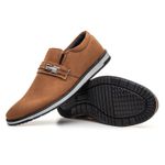 Sapato Masculino Camurça Suave Fivela Ajustável Forro Respirável Solado PVC