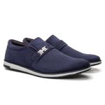 Sapato Masculino Camurça Suave Fivela Ajustável Forro Respirável Solado PVC 