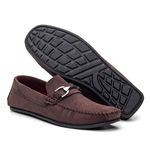 Mocassim Camurça Sintética Fivela 
