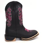 Bota Feminina Country Bordada Natasha Solado Ecco Borracha 