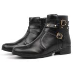 Bota Feminina Rebeca Cano Medio Fivela Sintetico Ecologico Solado Borracha Reciclado Ecco