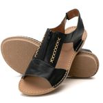 Sandalia Feminina Couro Tiffany Flip Solado Espuma P.U 