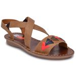 Sandalia Couro Sol Flip Solado Espuma P.U 