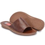Sandalia Feminina Couro Flip Cleopatra Solado Espuma P.U 