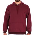 Moleton Masculino Canguru Liso Capuz Cordão Flanelado 
