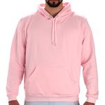 Moleton Masculino Canguru Liso Capuz Cordão Flanelado 