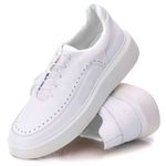 Sapato Masculino Atacador Pontilhado Milão Confort Branco