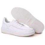 Sapato Masculino Atacador Pontilhado Milão Confort Branco