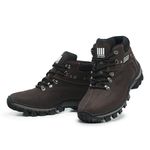 BOTA COTURNO MASCULINO ADVENTURE CAMURÇA RESINADA MARROM