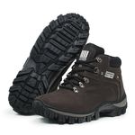 BOTA COTURNO MASCULINO ADVENTURE CAMURÇA RESINADA MARROM