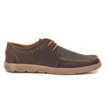 DOCKSIDE ALFA MASCULINO EM COURO RESINADO CAFÉ