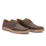 DOCKSIDE ALFA MASCULINO EM COURO RESINADO CAFÉ