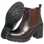 BOTA FEMININA CONFORT SOLADO BORRACHA CAFÉ