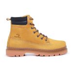 BOTA MASCULINA DE COURO NOBUCK AMARELO