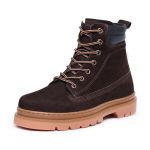 BOTA MASCULINA DE COURO NOBUCK MARROM