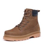 BOTA MASCULINA DE COURO NOBUCK CARAMELO