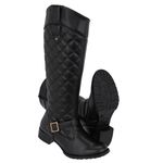 BOTA FEMININA MONTARIA SUPER LEVE CANO ALTO PRETO