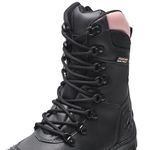 BOTA SOLDIER COURO LEGÍTIMO PRETO COM ROSA