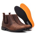 BOTINA MASCULINA COURO CHELSEA CAFÉ