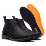 BOTINA MASCULINA COURO CHELSEA PRETO