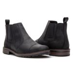 BOTINA MASCULINA COURO CHELSEA PRETO