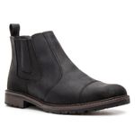 BOTINA MASCULINA COURO CHELSEA PRETO